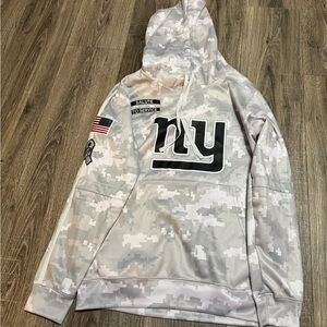Nike New York Giants 2024 Salute To Service Hoodie Arctic Camo Mens Size Small